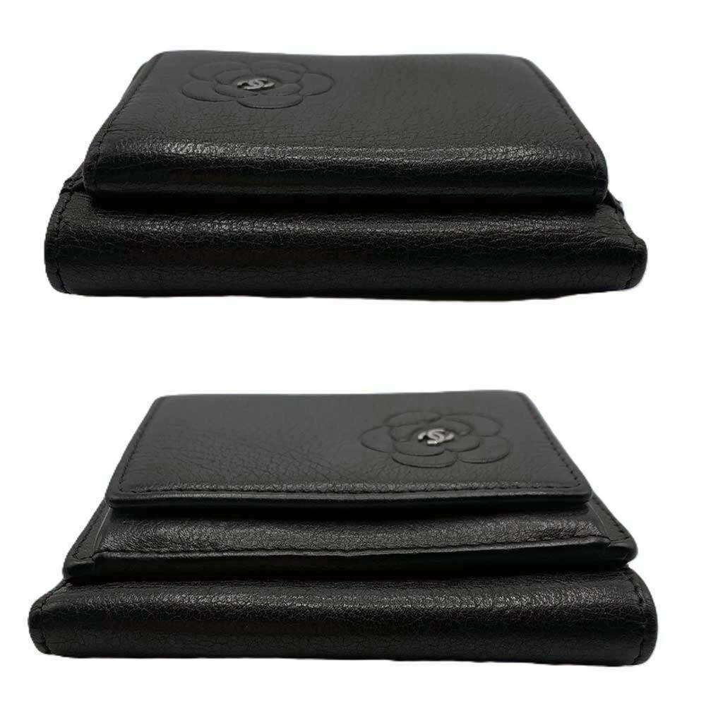 CHANEL Authentic Black Lambskin Leather Wallet - Picture 3 of 6